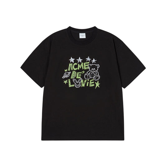 UNIVERSE DRAWING SHORT SLEEVE T-SHIRT BLACK