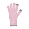 A LOGO EMBLEM EMBROIDERY KNIT GLOVES PINK