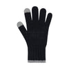 A LOGO EMBLEM EMBROIDERY KNIT GLOVES BLACK