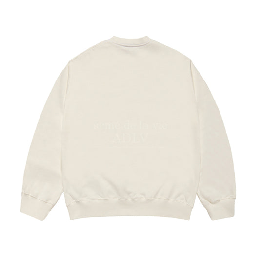 UPSIDE DOWN LOGO NAPPING ZURRY SWEATSHIRTS IVORY
