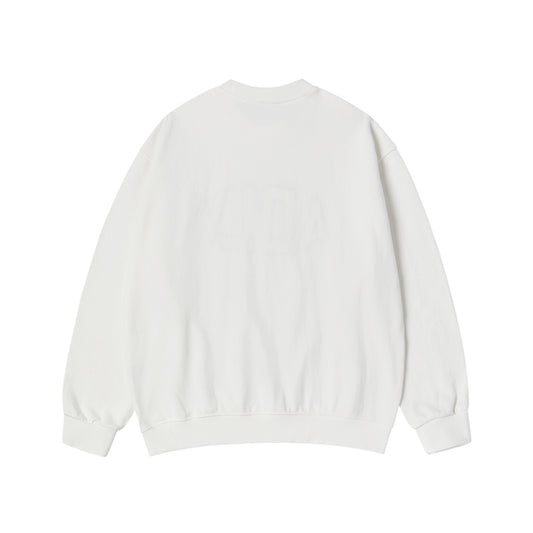 FABRIC APPLIQUE SWEATSHIRT CREAM