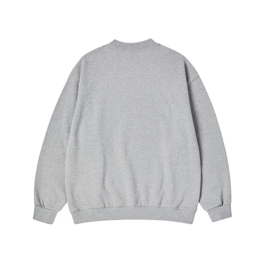 FABRIC APPLIQUE SWEATSHIRT MELANGE