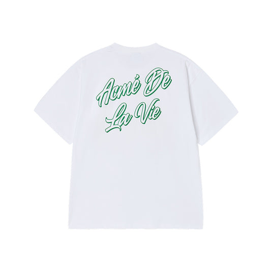 OUTLINE SCRIPT LOGO SHORT SLEEVE T-SHIRT WHITE