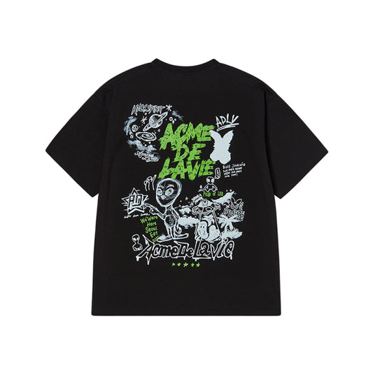 ALIEN UNIVERSE SHORT SLEEVE T-SHIRT BLACK