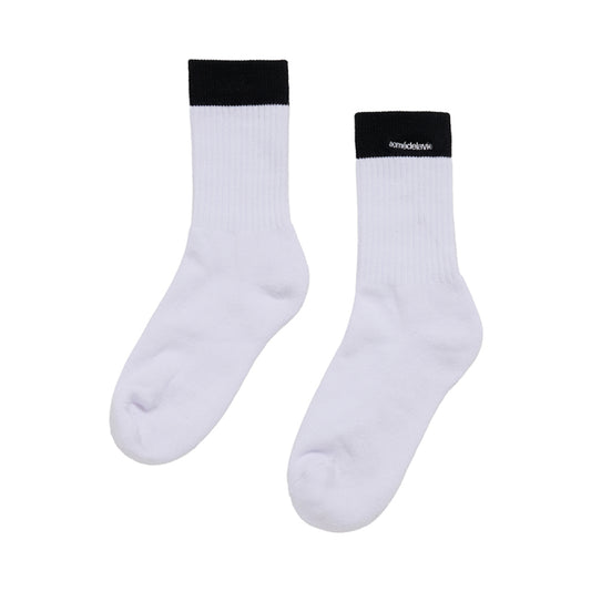 COLOR POINT LETTERING SPORTS SOCKS BLACK