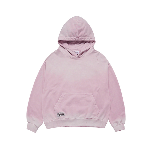 DISTRESSED HOODIE PINK