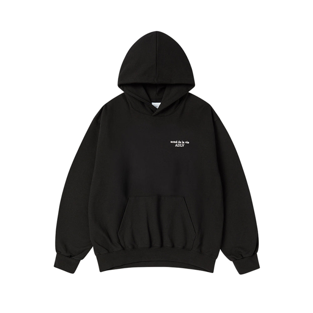 BORDER LINE BASIC LOGO HOODIE BLACK – ADLV Australia