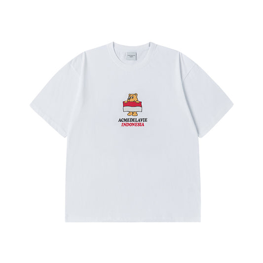 ADLV BEAR FOR INDONESIA SHORT SLEEVE T-SHIRT WHITE