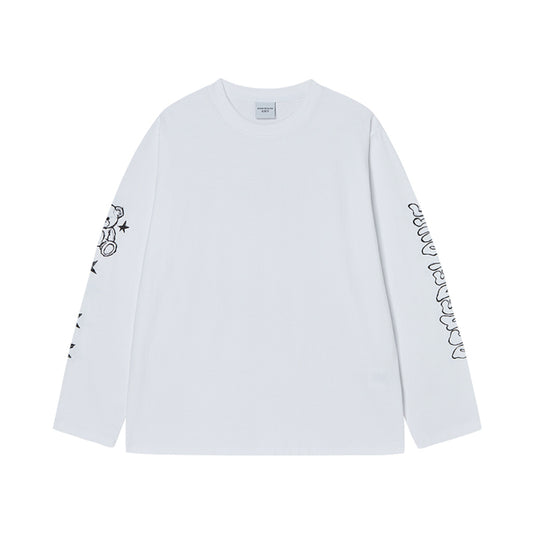 DROP STAR BEAR LONG SLEEVE T-SHIRT WHITE