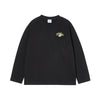 CARTOON CHINCHILLA LONG SLEEVE T-SHIRT BLACK