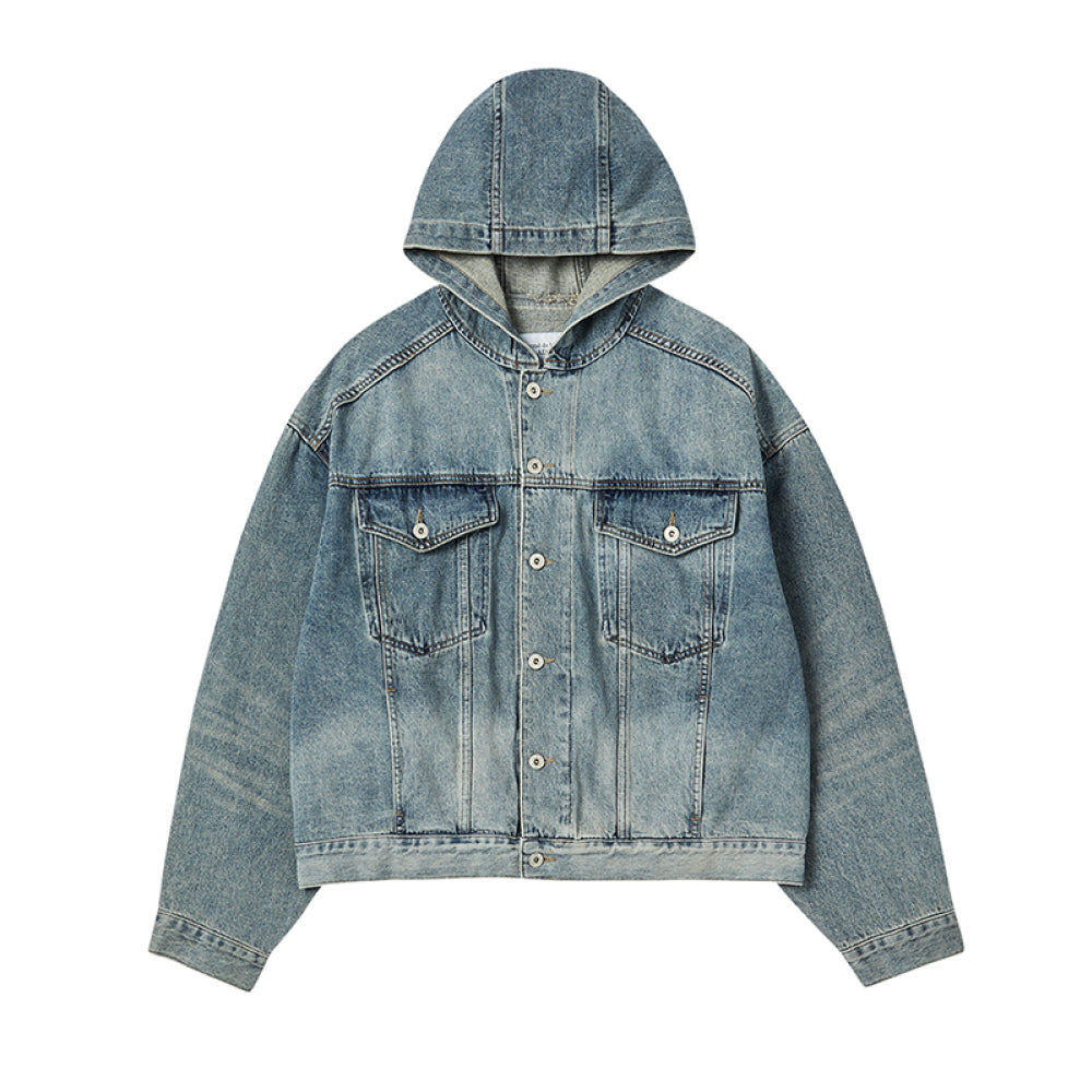 OVERSIZE DENIM HOODIE TRACKER JACKET BLU – ADLV Australia