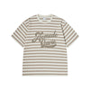 STRIPE LOGO PRINT SHORT SLEEVE T-SHIRT BEIGE