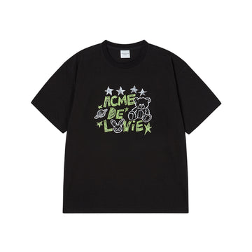 UNIVERSE DRAWING SHORT SLEEVE T-SHIRT BLACK