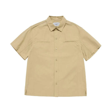 OVERSIZE RIPSTOP SHORT SLEEVE SHIRTS MUSTARD