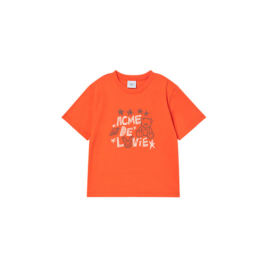 KIDS UNIVERSE DRAWING SHORT SLEEVE T-SHIRT ORANGE