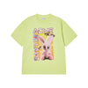 REAL ALIEN FUZZY RABBIT SHORT SLEEVE T-SHIRT LIME