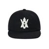 A LOGO EMBLEM WOOL BALL CAP BLACK