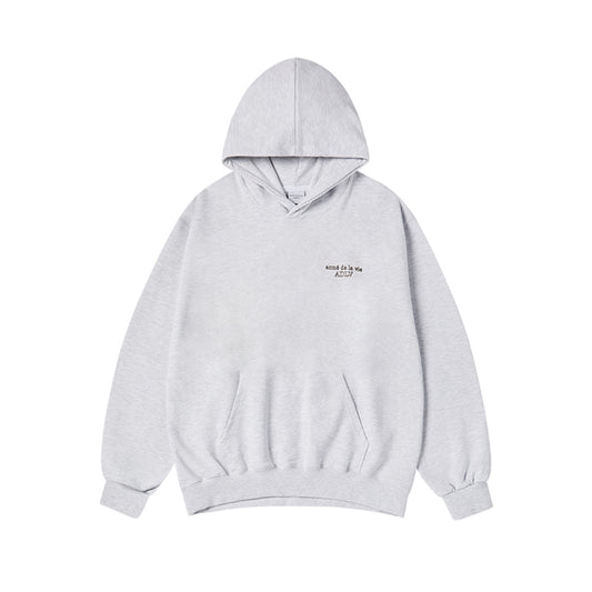BORDER LINE BASIC LOGO HOODIE MELANGE