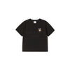KIDS RABBIT BEAR DOLL LOGO SHORT SLEEVE T-SHIRT-BLACK