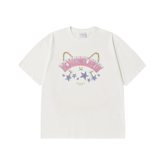 STAR RABBIT SHORT SLEEVE T-SHIRT CREAM