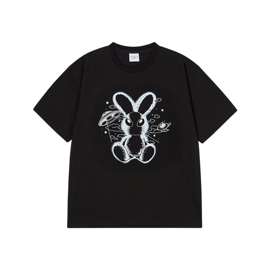 SOLO RABBIT ALIEN SHORT SLEEVE T-SHIRT BLACK