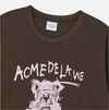 DRAWING BEAR SHORT SLEEVE T-SHIRT DARK BROWN