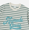 STRIPE LOGO PRINT SHORT SLEEVE T-SHIRT GREEN