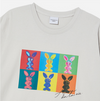 ALIEN RABBIT POPART SHORT SLEEVE T-SHIRT LIGHT GRAY