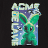 REAL ALIEN FUZZY RABBIT SHORT SLEEVE T-SHIRT BLACK