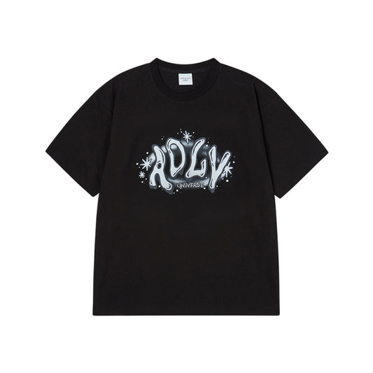 ADLV UNIVERSE LOGO SHORT SLEEVE T-SHIRT BLACK