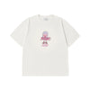 HEART ALIEN SHORT SLEEVE T-SHIRT CREAM