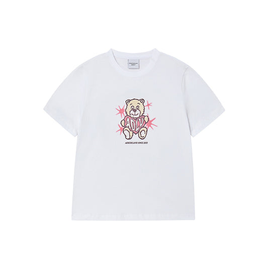 WOMAN AC BEAR HEART SHORT SLEEVE T-SHIRT WHITE
