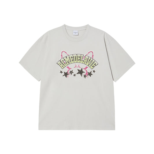 STAR RABBIT SHORT SLEEVE T-SHIRT LIGHT GREY