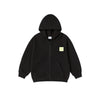 KIDS BOX BASIC LOGO HOODIE ZIP UP BLACK