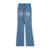 BOOTS CUT ASYMMETRY DENIM PANTS BLUE FOR WOMEN