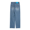 WIDE FIT BASIC BRUSH DENIM PANTS BLUE