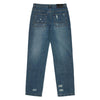 FATIGUE COLOR BLOCK DENIM PANTS BLUE