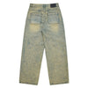 COLOR SPRAY DYE DENIM PANTS YELLOW