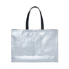 BASIC LOGO TARPAULIN SHOPPER BAG SILVER
