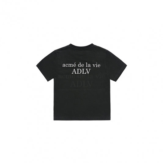 KIDS BABY FACE MONSTER BABY SHORT SLEEVE T-SHIRT BLACK