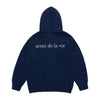 [acmé de la vie X HOSHI]  BASIC BIO WASHING HOODIE ZIP UP NAVY
