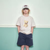 KIDS BLOCK BEAR SHORT SLEEVE T-SHIRT-BEIGE