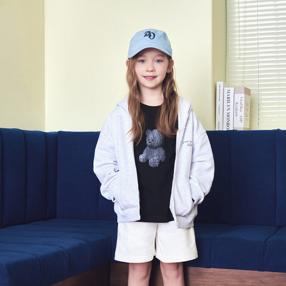 KIDS BLOCK BEAR SHORT SLEEVE T-SHIRT-BLACK – ADLV Australia