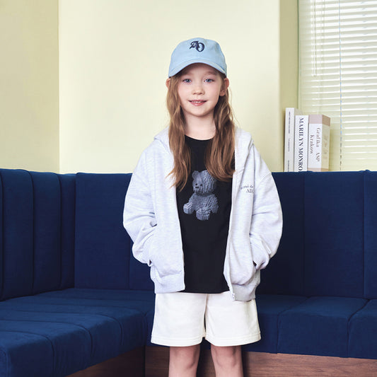KIDS BLOCK BEAR SHORT SLEEVE T-SHIRT-BLACK