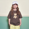 KIDS BLOCK BEAR SHORT SLEEVE T-SHIRT-COCOA