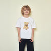 KIDS BLOCK BEAR SHORT SLEEVE T-SHIRT-CREAM