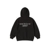 KIDS BASIC LOGO HOODIE ZIP UP-BLACK