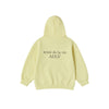KIDS BASIC LOGO HOODIE ZIP UP-LIGHT YELLOW