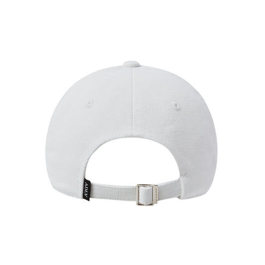 DAMAGE WASHING DENIM BALL CAP WHITE