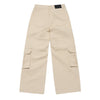 FRONT POCKET WIDE CARGO PANTS BEIGE